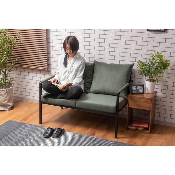 ソファ2P グリーン コーデュロイ おしゃれ 2人掛け 2人がけ 肘掛け フロアソファ ソファー コンパクト 新生活 北欧 モダン ミッドセンチュリー 西海岸 |  | 17