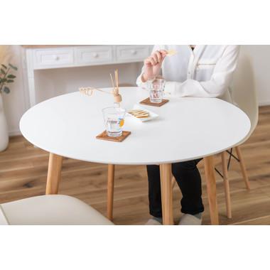 ラウンドテーブル 円形ダイニングテーブル 食卓テーブル ラウンド 木製 シンプル 北欧 2人掛け 幅90cm |  | 07