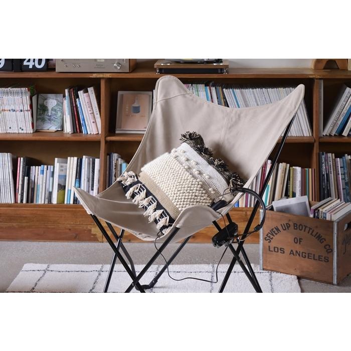 クッション おしゃれ 45×45cm ソファー フロアークッション 背もたれ コットン インド |  | 02