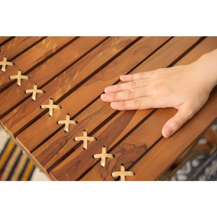 フォールディングテーブルＳＳ 折りたたみテーブル おしゃれ 本革 アウトドア レジャー キャンプ センターテーブル コンパクト 木製 カフェ テラス ベランダ |  | 06