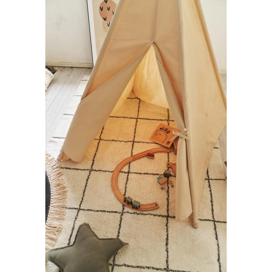 ラグ 130×190cm アイボリー センターラグ リビングラグ アクセントラグ インテリア おしゃれ かわいい ソファーラグ コットン 綿 インド |  | 02