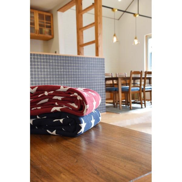ブランケット シートブランケット ニット 130×150cm 寝具 膝掛け 肌触り 肌布団 肌掛け  毛布 防寒グッズ 暖かく ひざ掛け   星柄 |  | 03