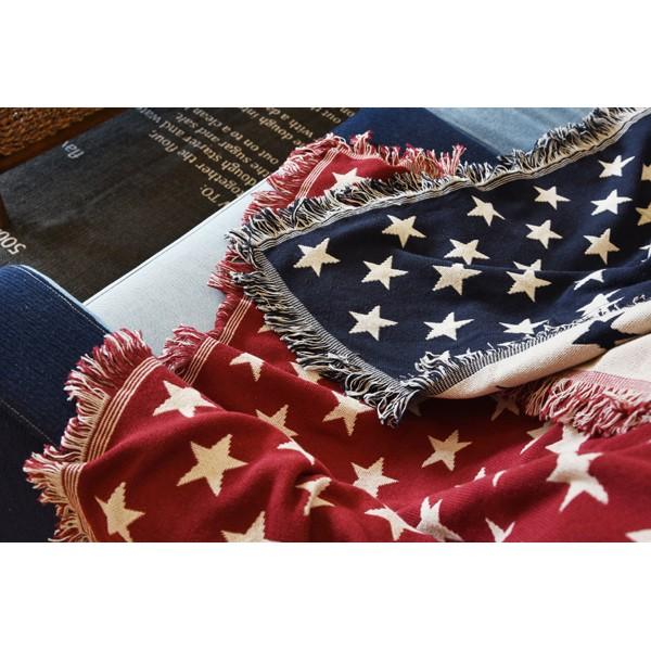 ブランケット シートブランケット ニット 130×150cm 寝具 膝掛け 肌触り 肌布団 肌掛け  毛布 防寒グッズ 暖かく ひざ掛け   星柄 |  | 04