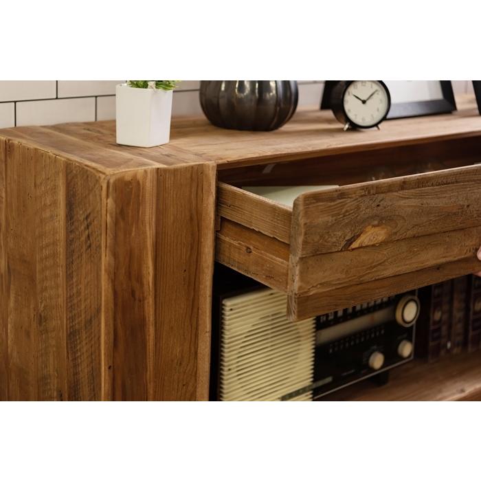 コンソール 木製 天然木 パイン古材 おしゃれ コンソールテーブル 飾り棚 花台 ディスプレイラック 引き出し収納 高級感 |  | 07