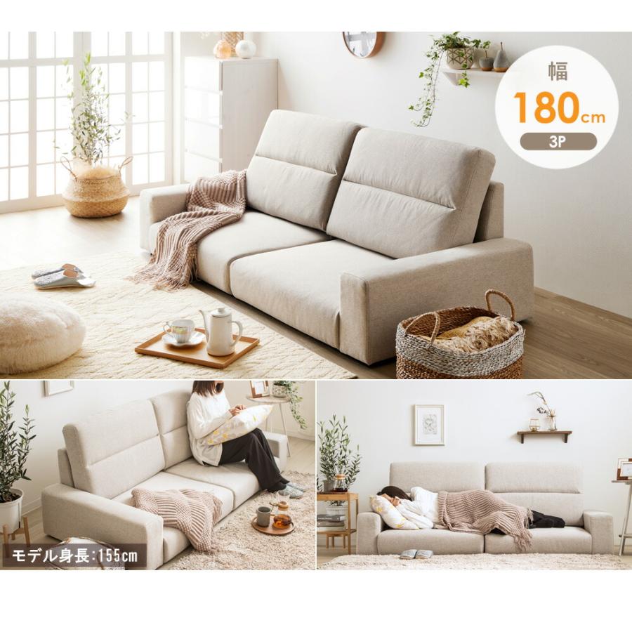 ローソファ ローソファー ハイバック 3人掛け ハイバックソファ ソファ ロータイプ ソファー 3人 おしゃれ 幅180cm ファブリック フロアソファー 脚なし | ブランド登録なし | 15