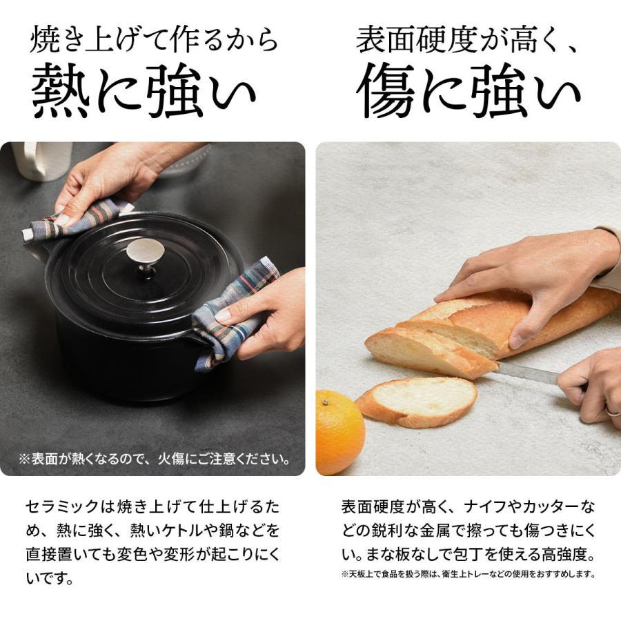 ダイニングテーブル 幅120 セラミック 収納付き 4人用 耐火耐熱 表面硬度 防水 長方形 コンクリート柄 グレー かっこいい ヴィンテージ おしゃれ 高級感 北欧 | ブランド登録なし | 06