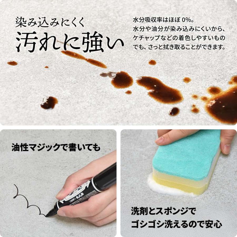 ダイニングテーブル 幅120 セラミック 収納付き 4人用 耐火耐熱 表面硬度 防水 長方形 コンクリート柄 グレー かっこいい ヴィンテージ おしゃれ 高級感 北欧 | ブランド登録なし | 07