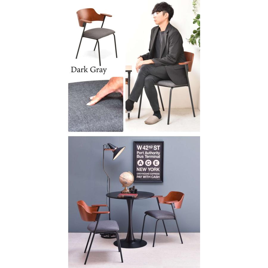 ダイニングチェア ラウンジチェア ロビーチェア ハーフアーム 肘掛け グレー おしゃれ 北欧 モダン シンプル チェア 椅子 いす かっこいい スタイリッシュ | ブランド登録なし | 16