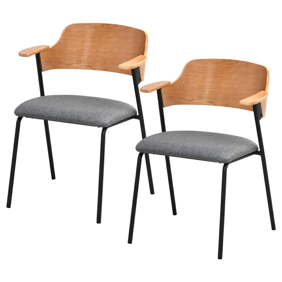 ダイニングチェア ラウンジチェア ロビーチェア ハーフアーム 肘掛け グレー おしゃれ 北欧 モダン シンプル チェア 椅子 いす かっこいい スタイリッシュ | ブランド登録なし | 19