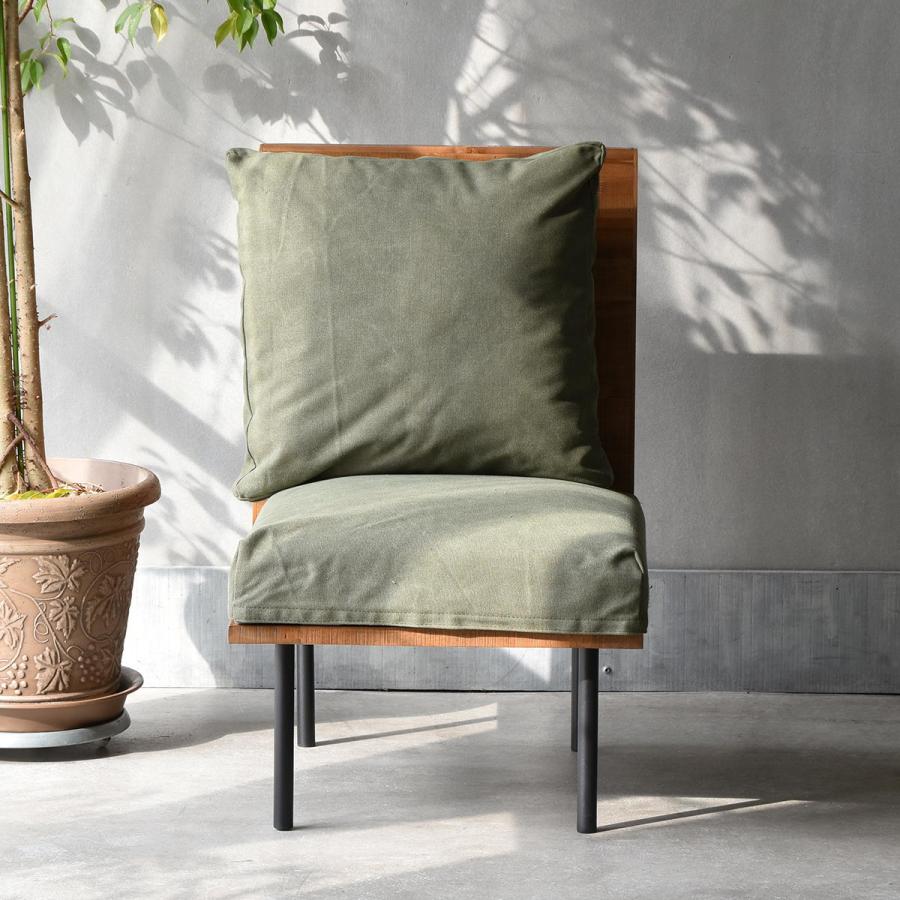 一人掛けソファー 組み合わせ クッション付 脚取り外し フロア ファブリック キャンバス コーデュロイ スチール脚 アームレス ベージュ/グリーン/ブラウン 肘無 | ブランド登録なし | 23