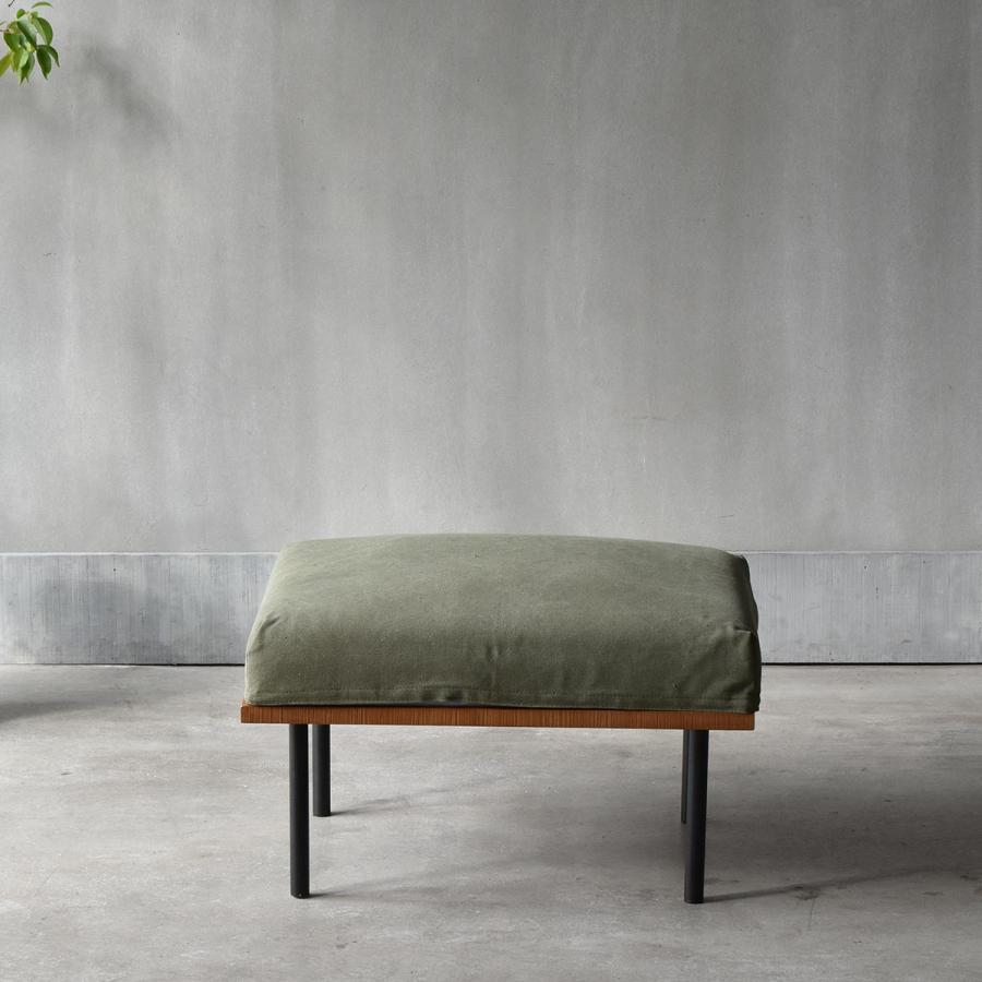 オットマン 脚取り外し フロア ファブリック キャンバス コーデュロイ スチール脚 連結 infinite ベージュ/グリーン/ブラウン 腰掛け 足置き リビングチェア | ブランド登録なし | 23