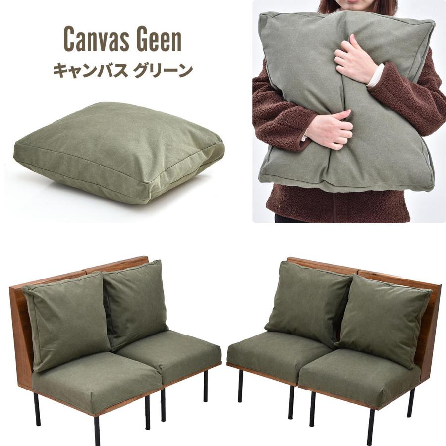 四人掛けソファー  クッション付き 脚取り外し フロア ファブリック キャンバス コーデュロイ スチール脚 ベージュ/グリーン/ブラウン リビング ローソファ | ブランド登録なし | 19