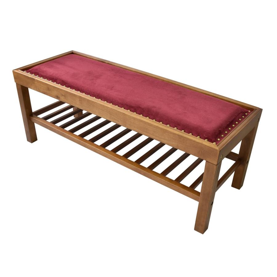 ベンチ 2人掛け リビング 二人掛け ダイニングベンチ ベンチチェアー 大正ロマン 大正浪漫 家具 レトロ ベロア 鋲 クラシカル JEM |  | 09