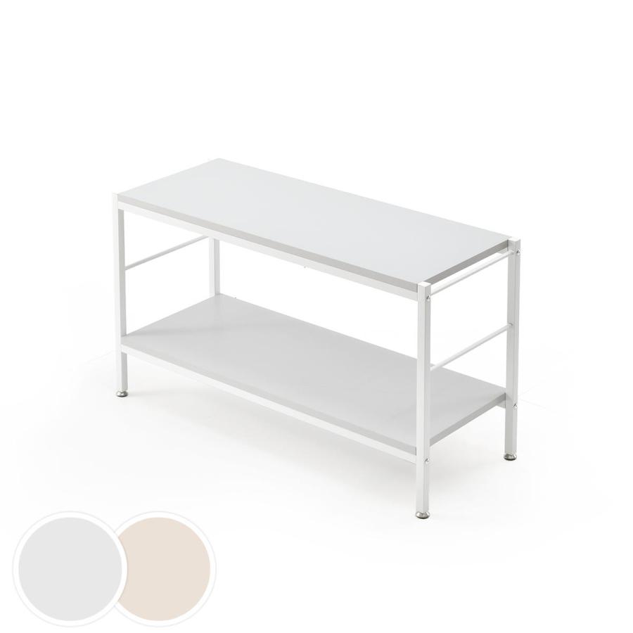 オープンラック 2段 幅90cm ローボード 収納棚 ベージュ ライトグレー 飾り棚 メラミン天板 シンプル おしゃれ 北欧 カントリー モダン レトロ リビング収納 | ブランド登録なし | 21