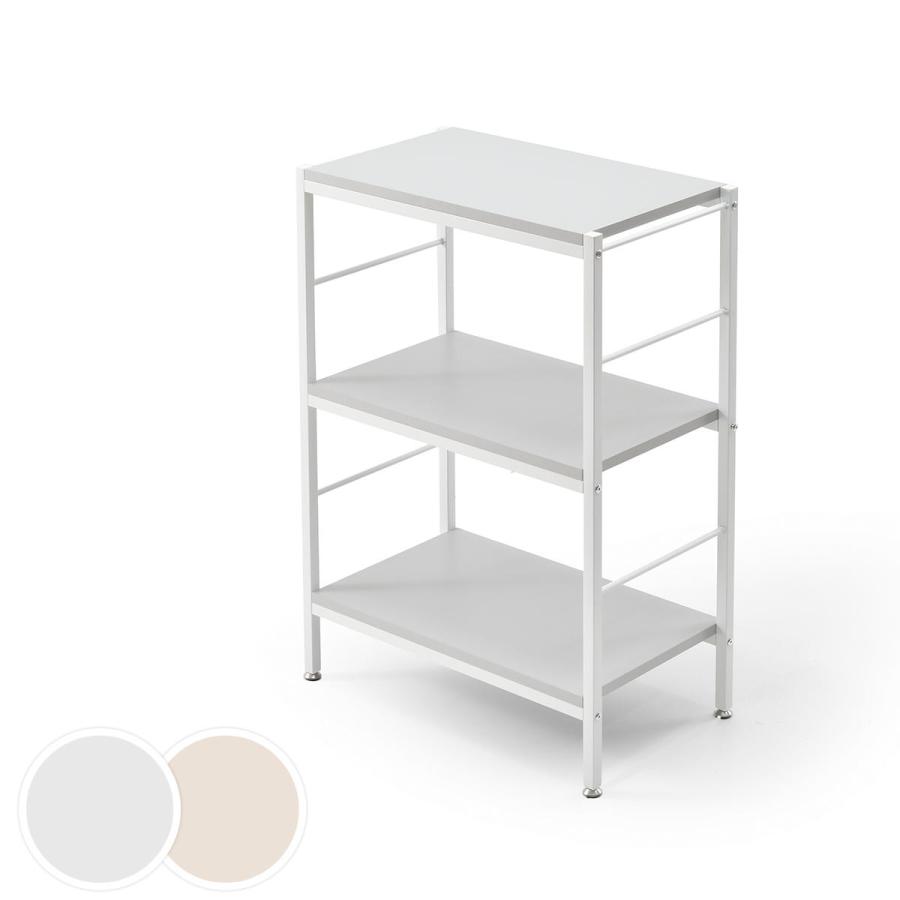 オープンラック 3段 幅60cm ローボード 収納棚 ベージュ ライトグレー 飾り棚 スリム 省スペース メラミン天板 シンプル おしゃれ 北欧 カントリー モダン | ブランド登録なし | 21