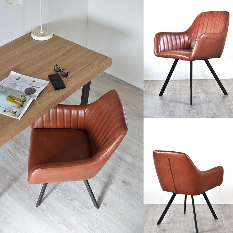 モダンクラブチェアー ONDC-0049 ブラウン ブラック 書斎 クラブチェア モダン 椅子 チェア レザーchair ダイニング シンプル アンティーク ソフトレザー |  | 01