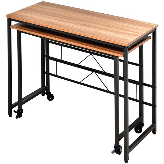 ONDK-0072 幅90cm 長方形 スクエア 多機能 L字 伸長 伸縮 木目調 ブラウン 茶 ナチュラル オフィス家具 机 ワークデスク デスク ネストデスク 机 作業 |  | 19