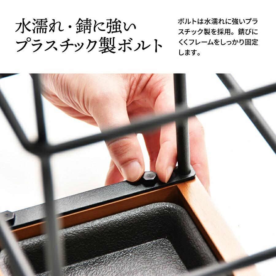 傘立て アンブレラスタンド 10本 クロスバー 木目 ブラウン ナチュラル おしゃれ 北欧 モダン カントリー Anm 天然木 シンプル 玄関前 通気性 | ブランド登録なし | 13