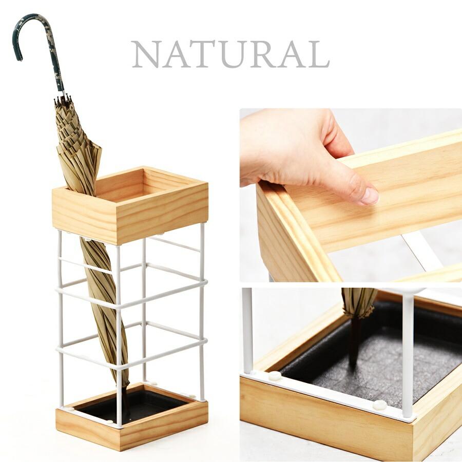 傘立て アンブレラスタンド 10本 クロスバー 木目 ブラウン ナチュラル おしゃれ 北欧 モダン カントリー Anm 天然木 シンプル 玄関前 通気性 | ブランド登録なし | 16