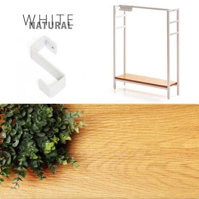 マルチ収納 フック付き 棚収納 ブラウン ナチュラル ホワイト ブラック かばん収納 バッグホルダー 木目柄 スリム 一人暮らし コート掛け ハンガーラック | ブランド登録なし | 14