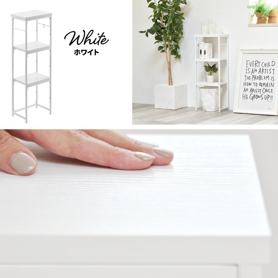 コンソールテーブル 幅30cm 収納ラック オープンラック 玄関収納 3段 リビング収納 飾り棚 コンパクト 置台 置き棚 見せる収納 寝室 書斎 グレー ホワイト | ブランド登録なし | 17