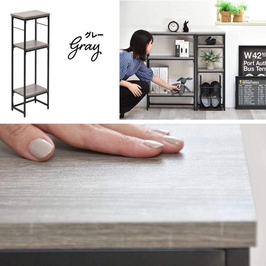 コンソールテーブル 幅30cm 収納ラック オープンラック 玄関収納 3段 リビング収納 飾り棚 コンパクト 置台 置き棚 見せる収納 寝室 書斎 グレー ホワイト | ブランド登録なし | 18