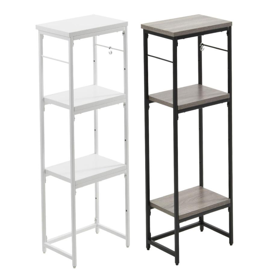 コンソールテーブル 幅30cm 収納ラック オープンラック 玄関収納 3段 リビング収納 飾り棚 コンパクト 置台 置き棚 見せる収納 寝室 書斎 グレー ホワイト | ブランド登録なし | 21