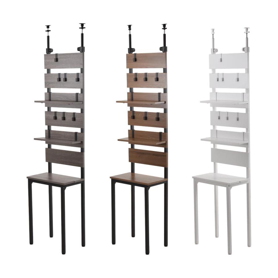 壁面収納ラック 幅45cm ウォールラック 突っ張り グレー ホワイト ライトブラウン 木製 壁面収納 省スペース コンパクト おしゃれ 北欧 モダン ナチュラル 白家 | ブランド登録なし | 22