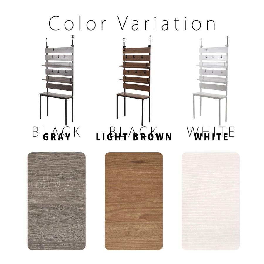 壁面収納ラック 幅80cm ウォールラック 突っ張り グレー ホワイト ライトブラウン 木製 壁面収納 省スペース コンパクト おしゃれ 北欧 モダン ナチュラル 白家 | ブランド登録なし | 12