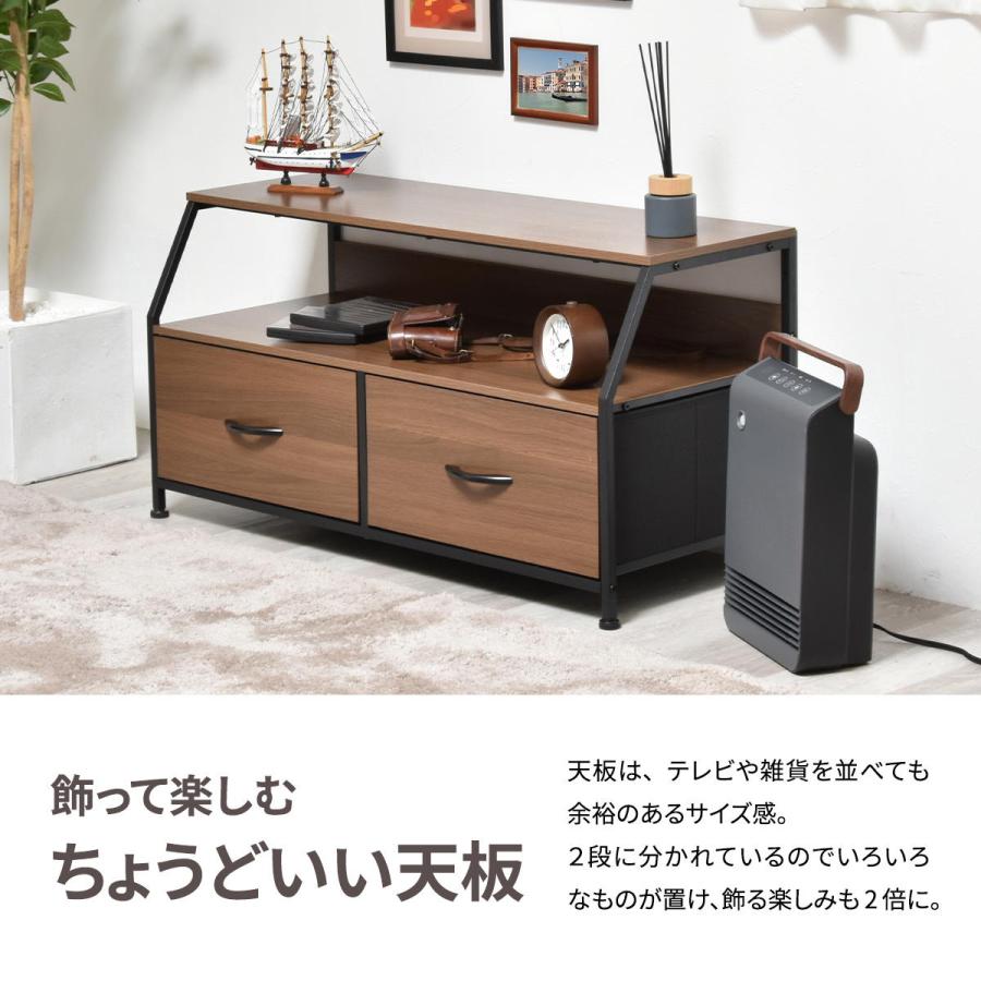 テレビ台 幅94cm テレビボード 収納ラック ミドルボード 木目調 ダークブラウン ナチュラル 木製 シンプルモダン おしゃれ 北欧 モダン ベーシック リビング収納 | ブランド登録なし | 05