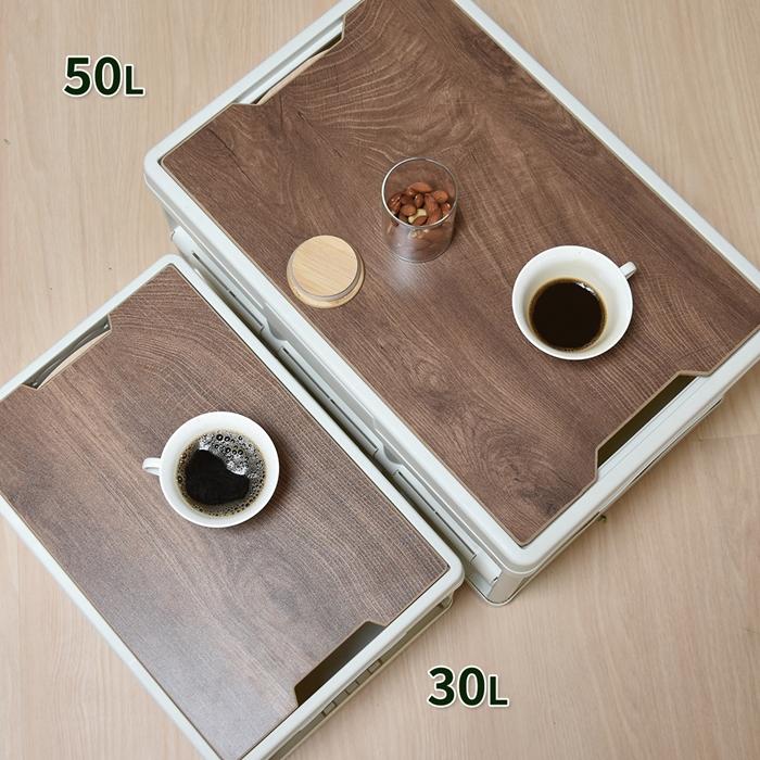 Asoby 天板付き 折りたたみBOX 50L W530×D360×H293mm 木製 木目天板 折りたたみコンテナ 収納ボックス ストレージ 折りたたみ フォールディング コンテナー |  | 10