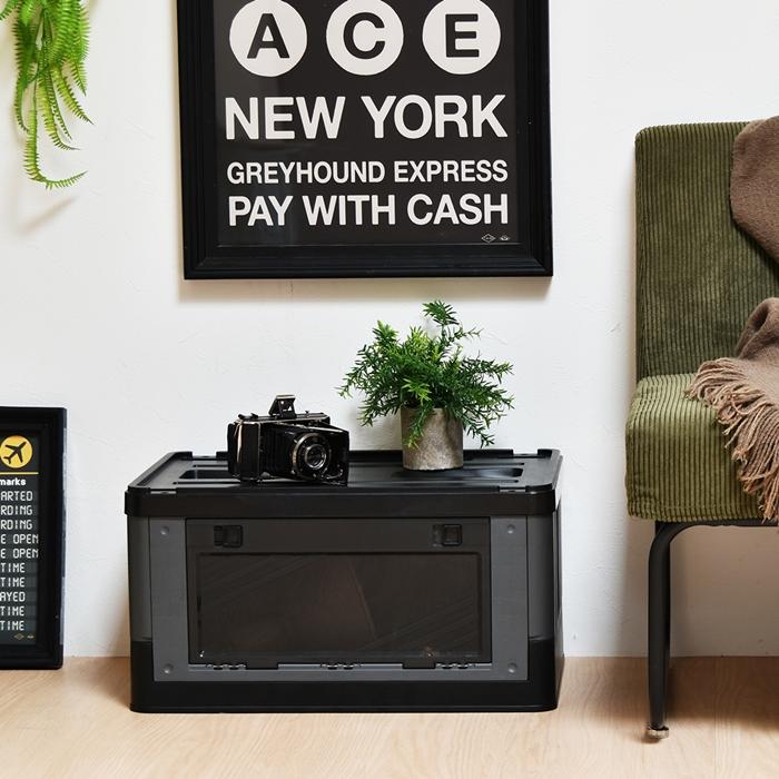 Asoby 上蓋ロック折りたたみBOX47L  W525×D360×H280mm Asoby 上蓋ロック折りたたみBOX47L  衣類ケース コンテナボックス ストレージ 折り畳み キャンプ |  | 13