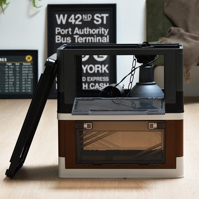 Asoby 上蓋ロック折りたたみBOX47L  W525×D360×H280mm Asoby 上蓋ロック折りたたみBOX47L  衣類ケース コンテナボックス ストレージ 折り畳み キャンプ |  | 14