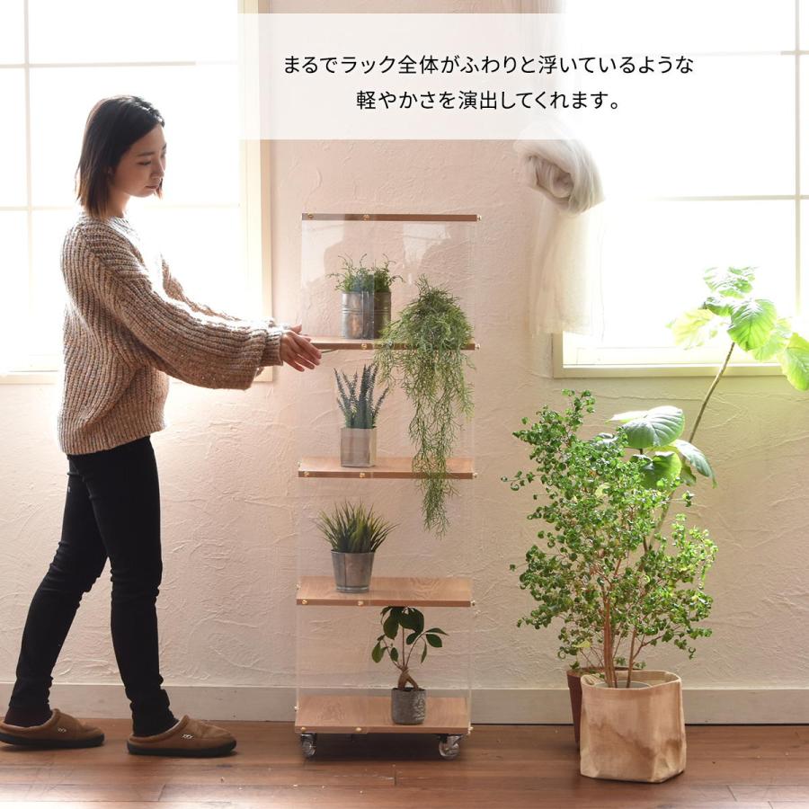アクリルラック 3段 キャスター付き オープンラック クリア 透明 ナチュラル おしゃれ デザイン 北欧 シンプルモダン かわいい 飾り棚 見せる収納 ディスプレイ | ブランド登録なし | 09