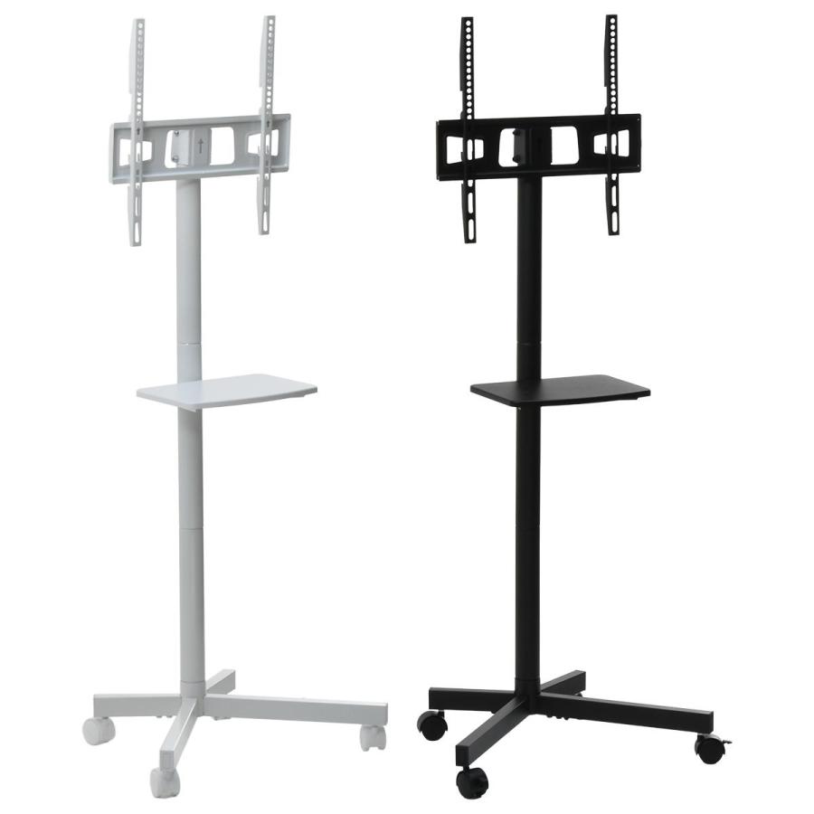 テレビスタンド キャスター付き 棚付き 23〜55型対応 角度調整 高さ調整 高さ調節 上下首振り 省スペース コンパクト ブラック ホワイト TVスタンド テレビラッ | ブランド登録なし | 21
