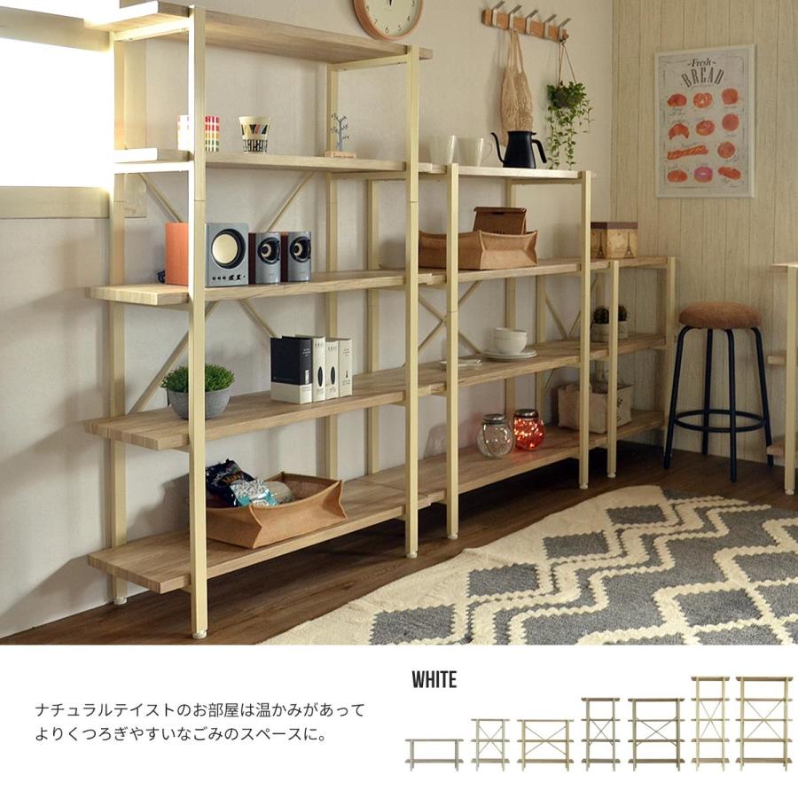 5段ラック 幅90cm オープン 収納 木製 棚 本棚 シェルフ 間仕切り ディスプレイ リビング キッチン 収納家具 飾り棚 オーティス |  | 02
