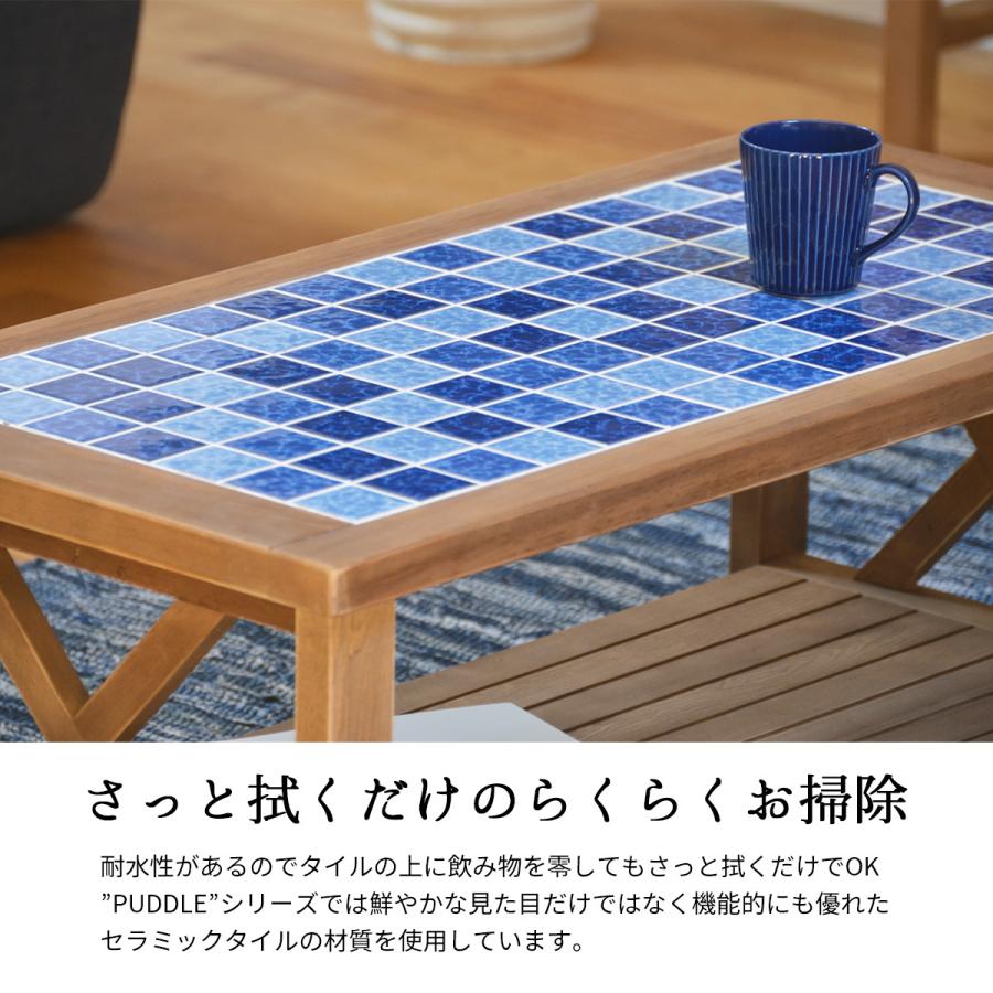 PUDDLE センターテーブル PUCT-90 センターテーブル テーブル 家具 リビング 一人暮らし 西海岸風 カリフォルニアスタイル レトロ セラミックタイル タイル |  | 05