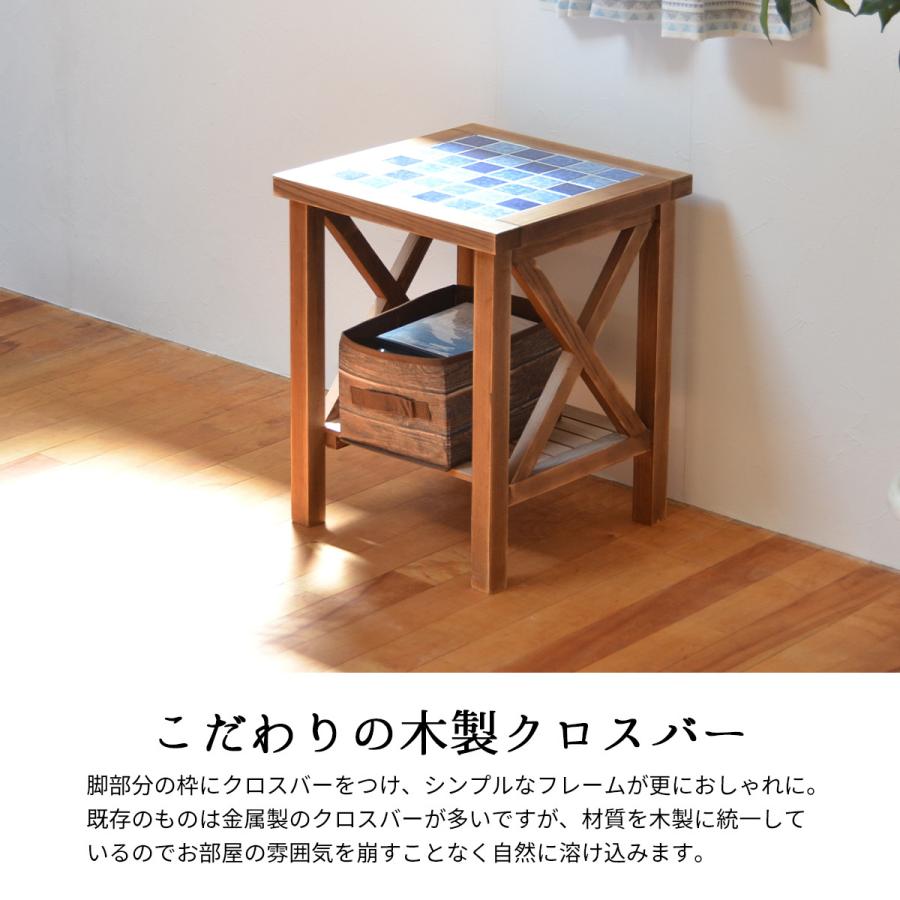 PUDDLE サイドテーブル PUST-40 リビング サイドテーブル 正方形 テーブル 一人暮らし 家具 西海岸風 カリフォルニアスタイル レトロ セラミックタイル タイル |  | 07