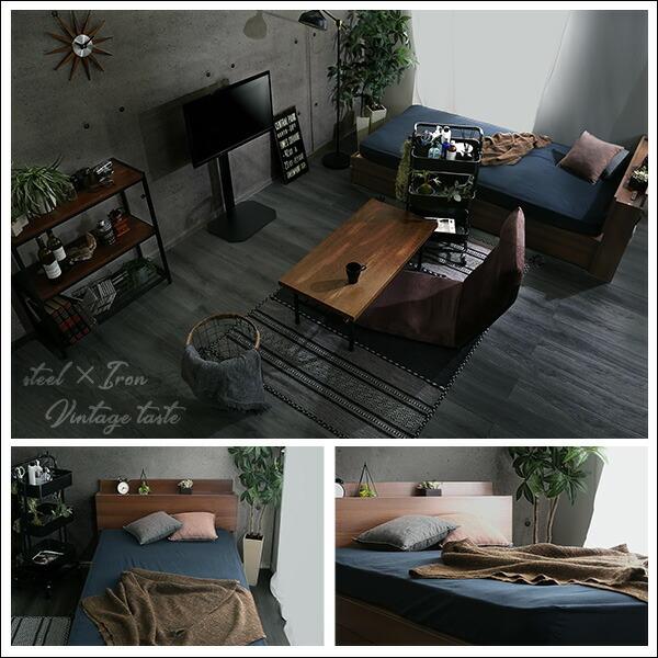 棚・収納付きヴィンテージチェストベッド シングル【BROOK】 |  | 08