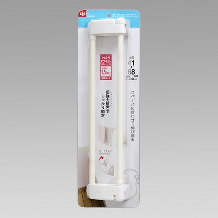 伸縮バスタオル掛け（ウルトラマグネット） トイレ 洗面所 バスルーム キッチン タオルハンガー タオルホルダー | 