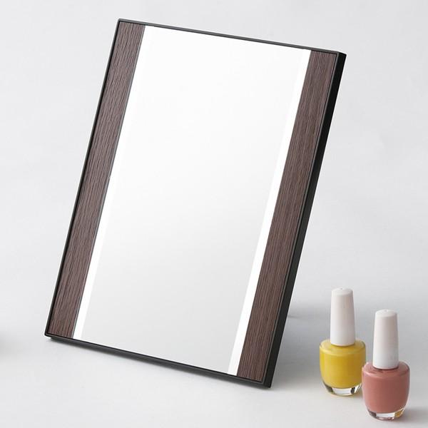 サイドフレーム卓上ミラー  WILSON ダークブラウン | 
