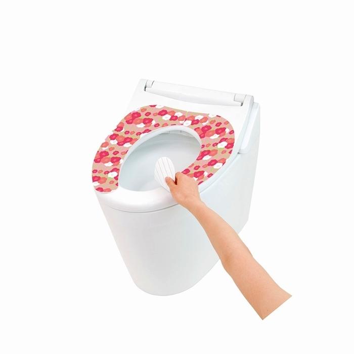 吸着べんざシート ブーケ 便座シート 貼る 洗浄暖房型 O型 U型 ポータブル 便座カバー トイレカバー トイレタリー トイレ用品 抗菌 防臭 |  | 02