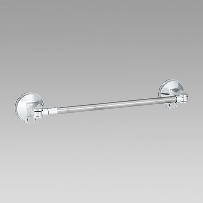 伸縮ステンタオル掛け50cm（レバー式吸盤） トイレ 洗面所 バスルーム キッチン タオルハンガー タオルホルダー |  | 01