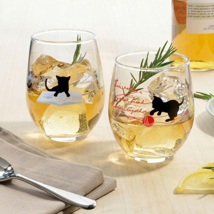 わたしとねこ フリーグラス ねこ（赤）295mL コップ グラス おしゃれ |  | 02