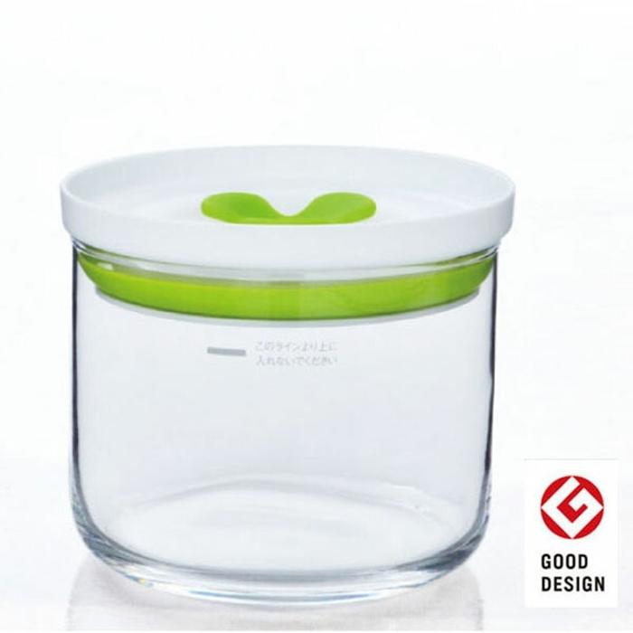 キッチンデリ キーパーＳ オリーブグリーン 保存容器 キャニスター ガラス容器 保存ビン ガラス保存容器 | 