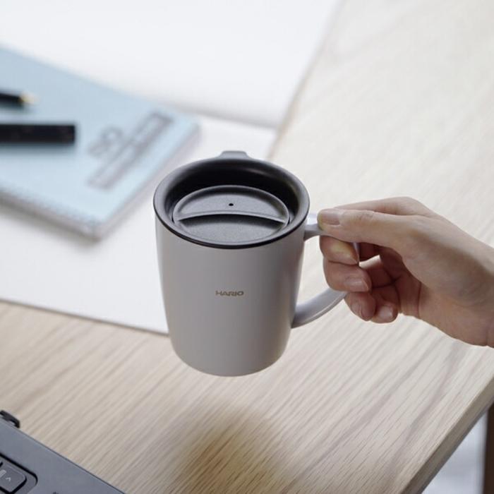 フタ付き保温マグ300 グレー マグカップ ステンレス |  | 04