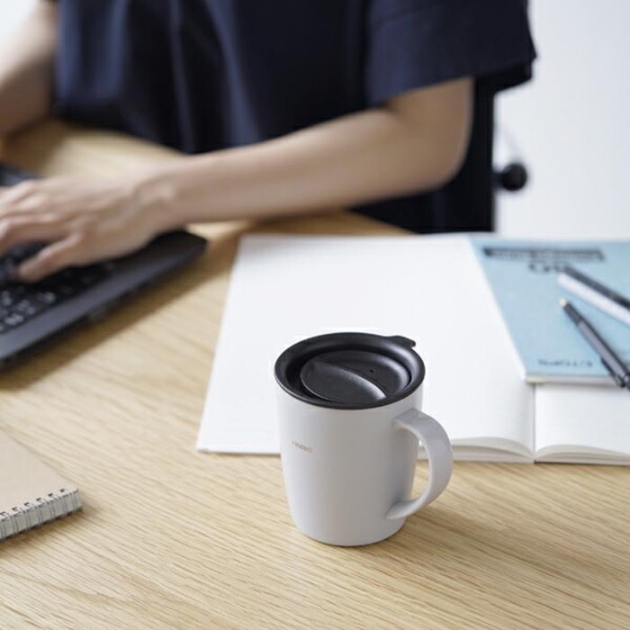 フタ付き保温マグ300 グレー マグカップ ステンレス |  | 05