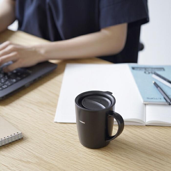 フタ付き保温マグ300 ブラック マグカップ ステンレス |  | 05