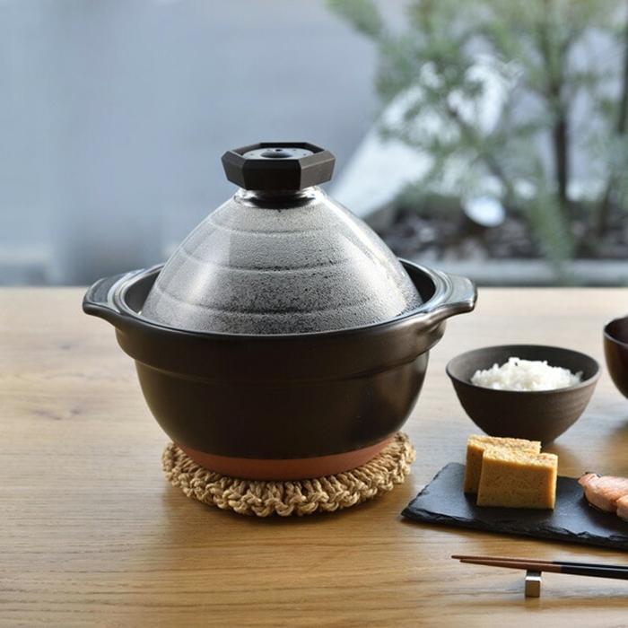 フタがガラスのご飯釜2〜3合 炊飯器 ごはん鍋 ご飯鍋 土鍋 |  | 05