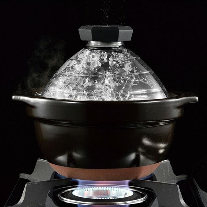 フタがガラスのご飯釜2〜3合 炊飯器 ごはん鍋 ご飯鍋 土鍋 |  | 06